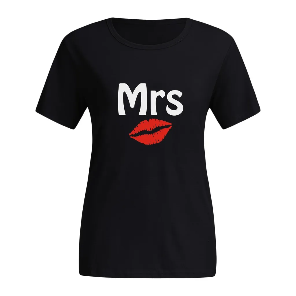 Футболка для пары His And Her Mr Mrs муж и жена одинаковые футболки свадебный подарок топ