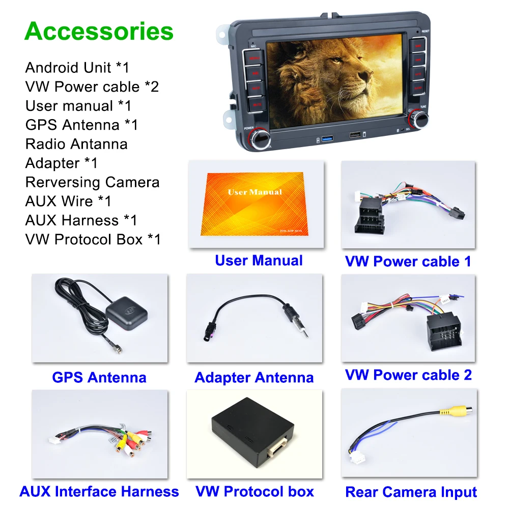 7 дюймов Android 2 Din Автомобильный Радио мультимедийный плеер GPS стерео для Volkswagen Passat