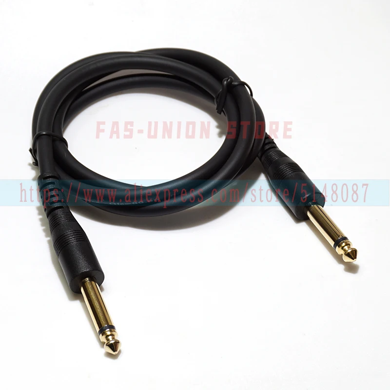 

6.35mm Mono Jack Guitar Patch Lead Cable Instrument Line 1/4” TS Plug Male to Male Unbalanced Audio Cable 4N OFC Low noise 1M