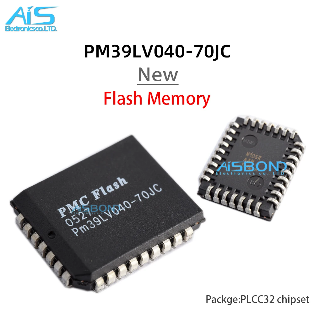 New PM39LV040-70JC PLCC32 PM39LV040 PLCC-32 512 Kbit / 1Mbit / 2Mbit / 4Mbit 3.0 Volt-only CMOS Flash Memory