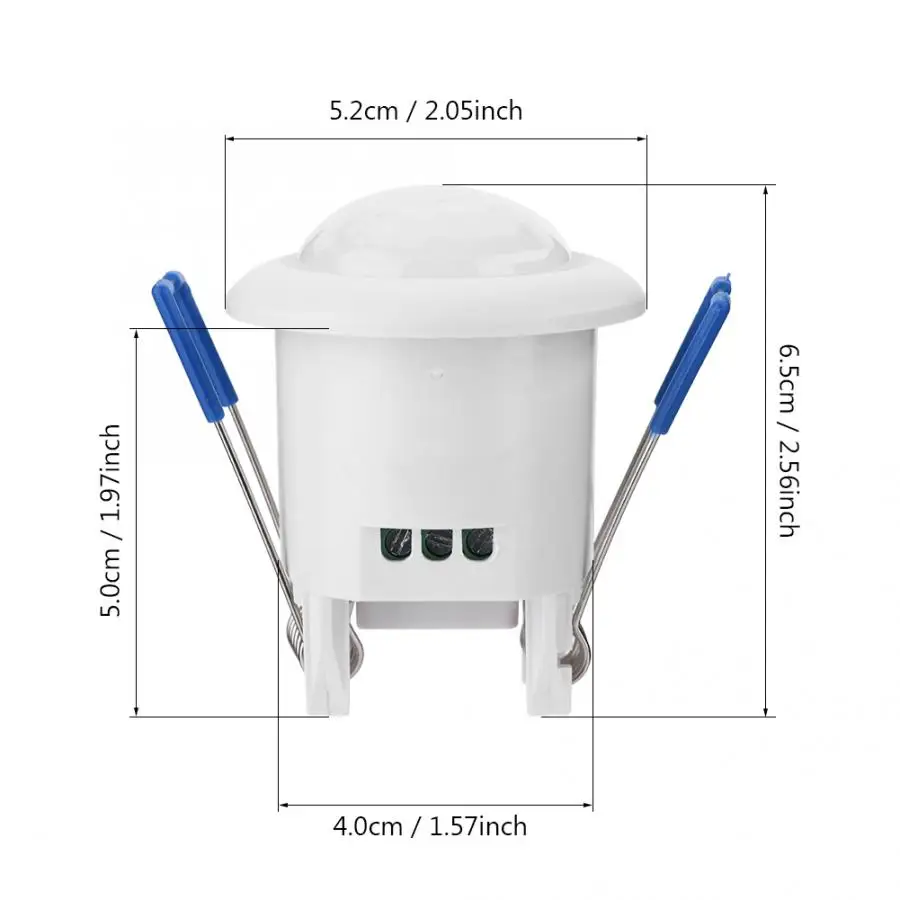 Мини 85-265 в Led pir датчик движения переключатель 140/360 градусов Регулируемый безопасности Потолочный pir датчик движения переключатель с задержкой времени