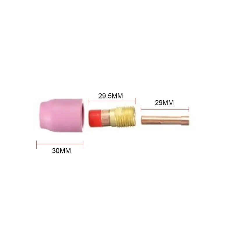 

TIG Welding Torch Stubby Gas Lens Kit Collets Nozzles Back Cap for WP-17/18/26 Series Soldering Set G8TB