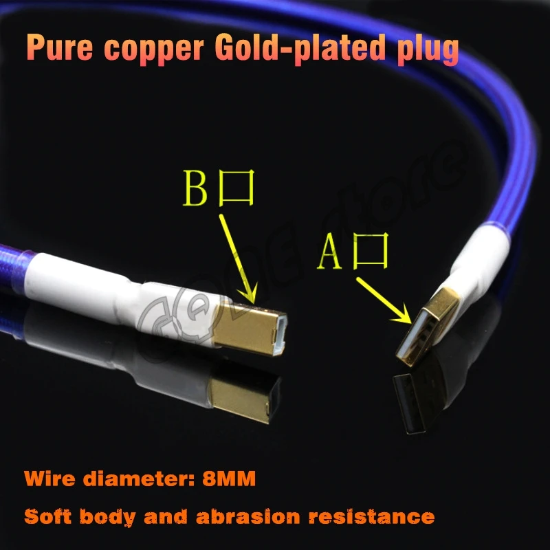 Hi-End GoldplatedUSB разъем 8 мм с серебряным покрытием USB аудио кабель для передачи данных