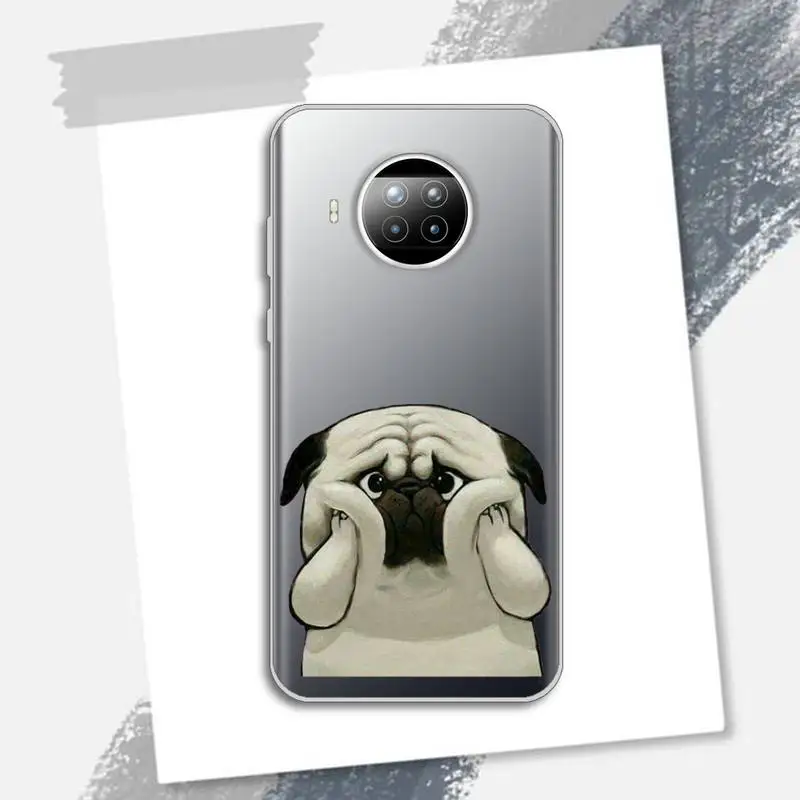 

Pug dog animal Phone Case Transparent for Xiaomi Redmi note 10 t 8 9 pro lite 11 Huawei P honor 8 10i 20 30 40 smart 2019