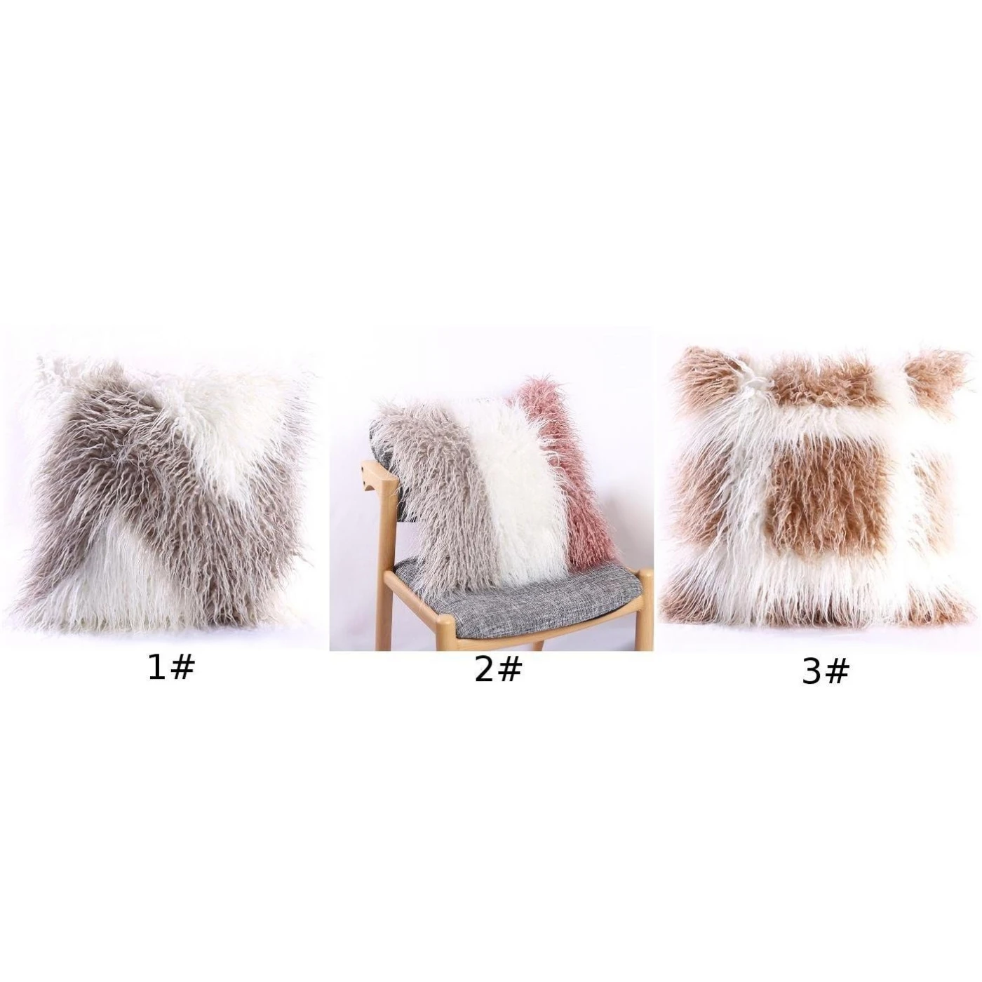 Наволочка на подушку 40*40 см из искусственной шерсти плюшевый Чехол украшение для