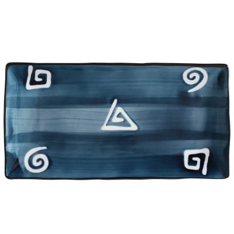 Креативная японская керамическая тарелка ручной росписи для стейка блюдо в