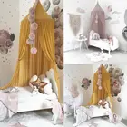 Кружевная Детская кровать в скандинавском стиле для принцессы, навес, москитная сетка, занавеска, постельное белье, купольная палатка