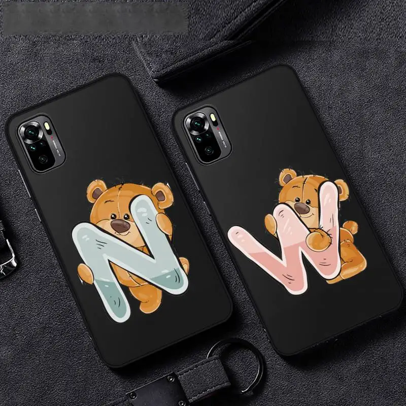 

Luxury bear letters Phone Case For Huawei P40 P20 P30 Mate 40 20 10 Lite Pro Nova 5t P Smart 2019