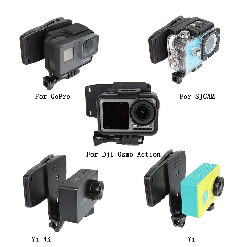 Для спортивной экшн-камеры Go pro Xiaomi повернуть рюкзак зажим для фиксации Камера зажим Крепление для GoPro Hero 7/6/5/4/3 Камера s спорта туризма аксессуары