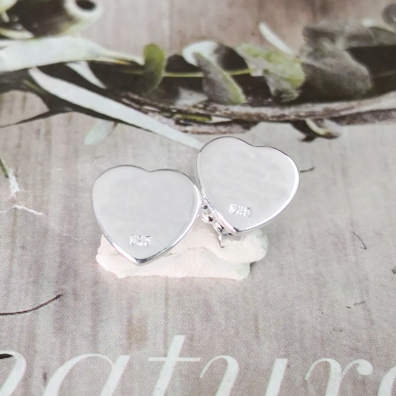 

Ladies 925 Sterling Silver Stud Earrings Classic Rose Gold Silver Stud Earrings Heart Letter Couple Holiday Anniversary Gift