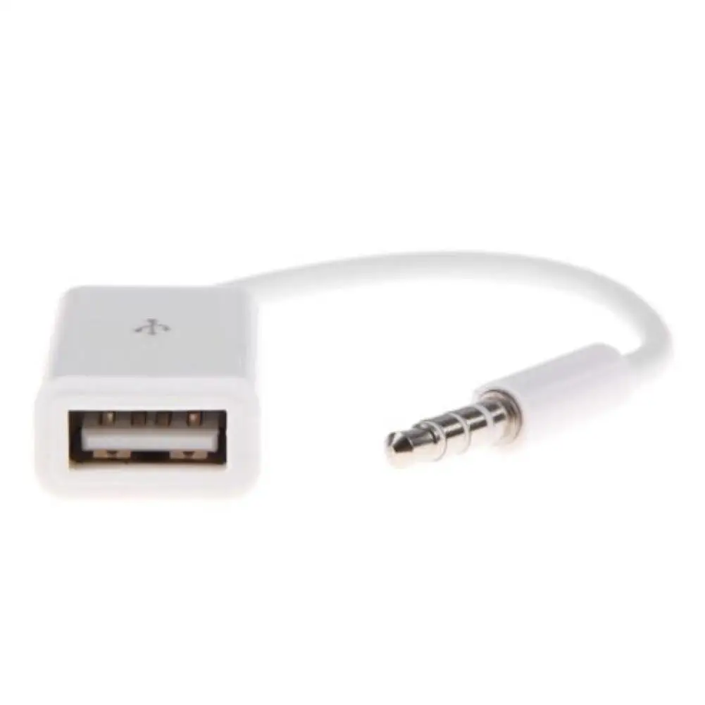 Car MP3 3.5mm Headphone Male To USB Port Adapter AUX Jack Audio Input Cord Cable in stock | Электроника