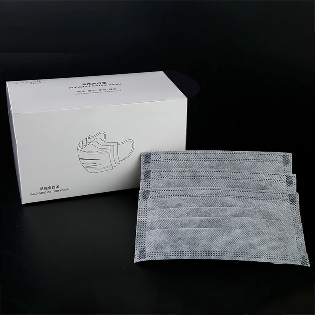 50pcs Black Disposable Face Masks Nonwove 3 Layer Ply Filter Safety Mask Anti-Dust filter Breathable Protective masks | Красота и