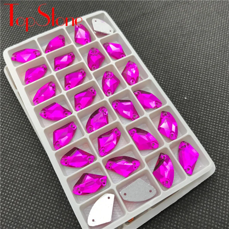 TopStone Galactic AX пришивные стразы плоские стеклянные кристаллы 5x10 9x14 12x19 мм камни для