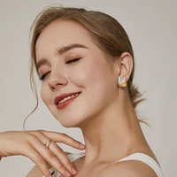 gii in 2021 the new 925 silver needle ins oil painting three dimensional color butterfly earrings cute cold wind simple earring