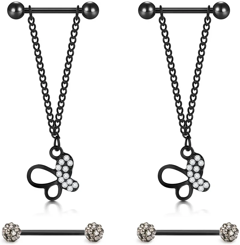 Серьги штанги из нержавеющей стали 14G316L для пирсинга ювелирные украшения тела