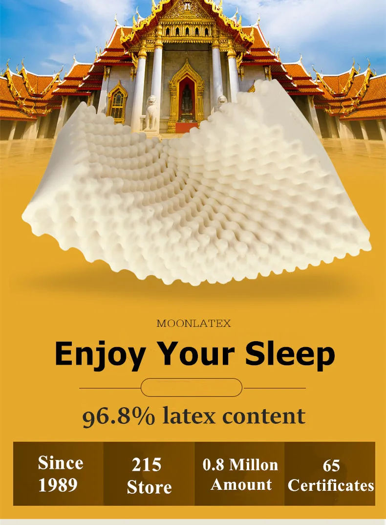 Moonlatex,, чистый Таиланд, натуральный латекс, подушка для коррекции шеи, защита позвонков, здоровье, Ортопедическая подушка, медленный отскок