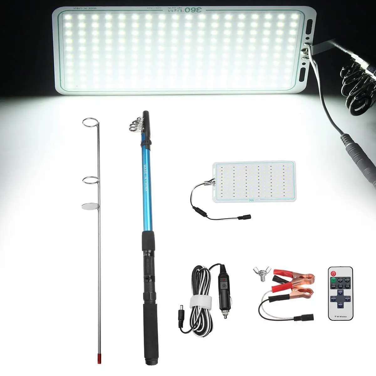 Online 12V LED Telescopica Canna Da Pesca Lampada Auto Telecomando Luce Di Campeggio Esterna Della Lanterna