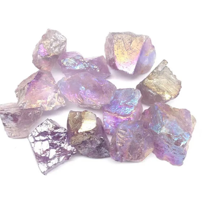 

Natural Carved Raw Gemstone Aura Amethyst Crystal Rough Stones For Decoration