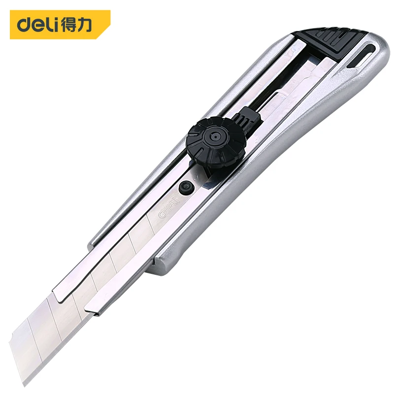 

deli 1PC Utility Knife Luxury Metal Wallpaper Knife Handle Paper Cutter Knife Cutting Tools Office School Supplies Couteau