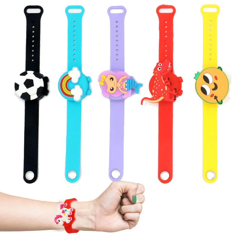 

Cartoon Kids Wristband Hand Dispenser Wearable Hand Sanitizer Dispenser Pumps Disinfectant Sanitizer Bracelet Band For Child