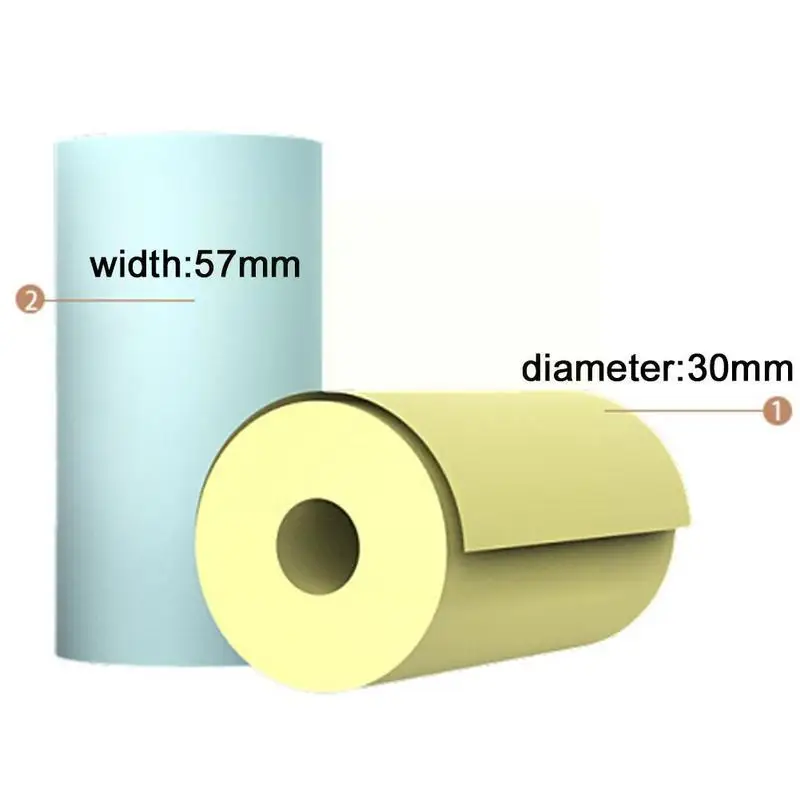 

3/5 Rolls Portable Printing Sticker Paper Ink-free For Mini Pocket Photo Thermal Direct Papers Supplies Printer Thermal Pap L3I8