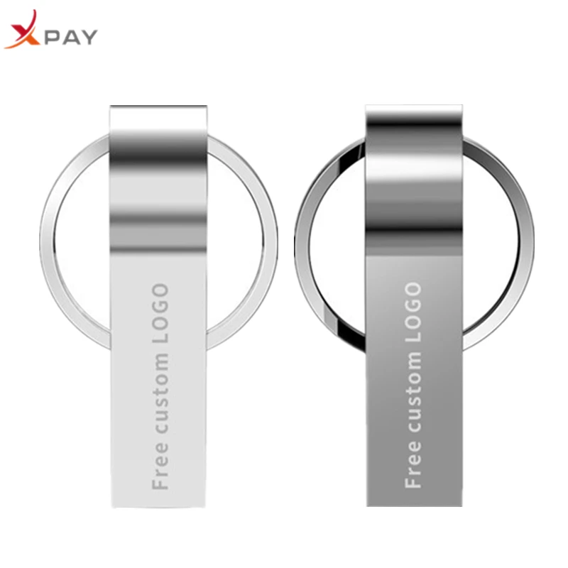 

New 2019 usb flash drive 32gb metal USB 3.0 usb stick 4gb 8GB 16GB pendrive 64gb grey Keychain pen drive 128GB Free print LOGO