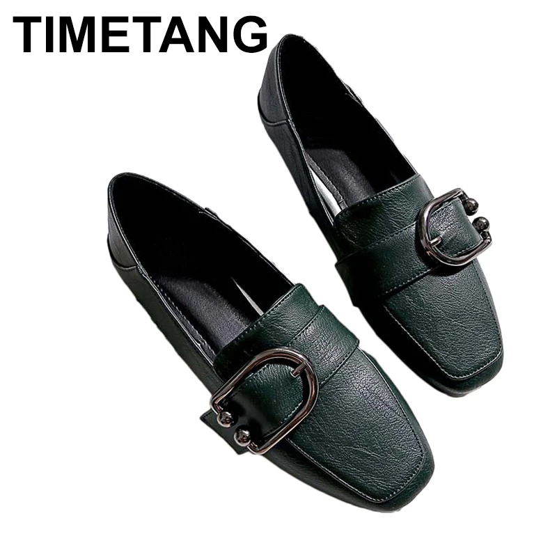 TIMETANG туфли с ремешком на лодыжке женские мокасины без задника Туфли каблуков
