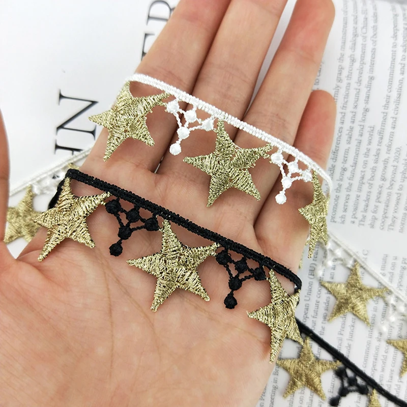 Zsbszc Водорастворимая кружевная отделка ткань звездочки аксессуары для кружевных