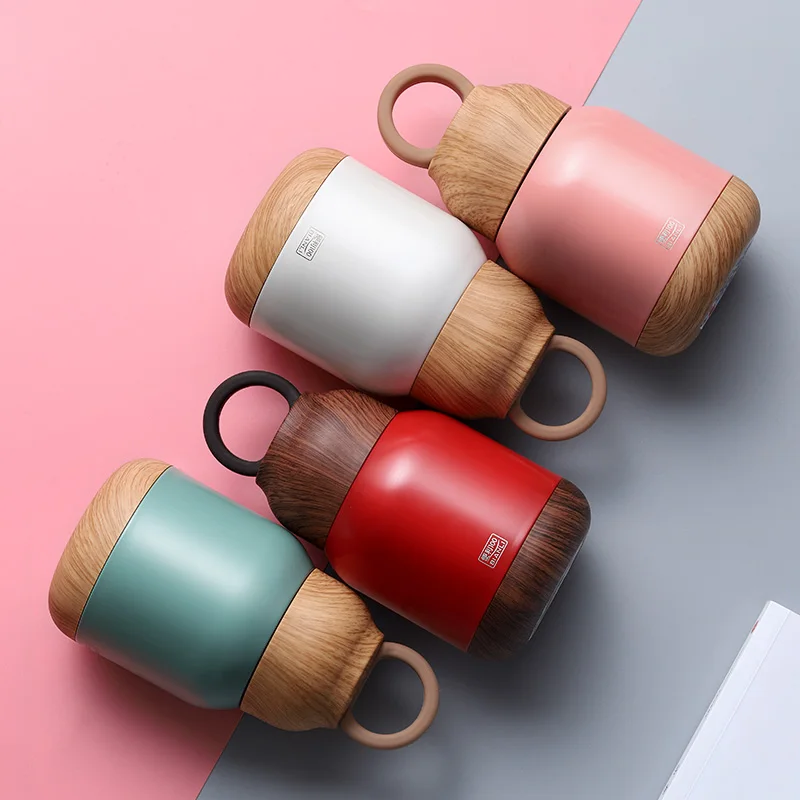 230 мл для кормления ребенка бутылка деревянный узор термос чашка из нержавеющей