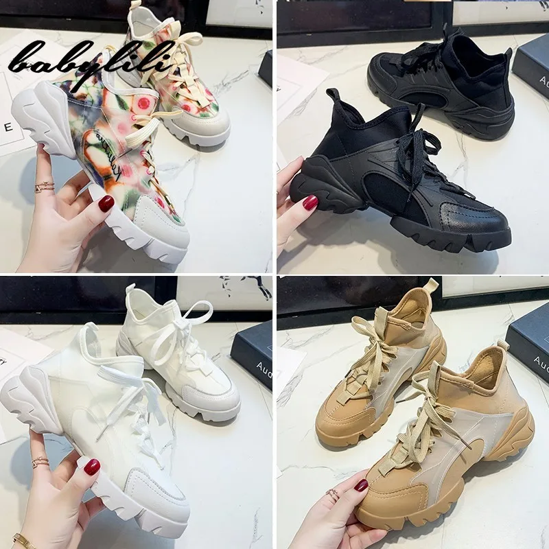 Женские кроссовки с цветочным принтом коллекция 2019 года модная обувь женская