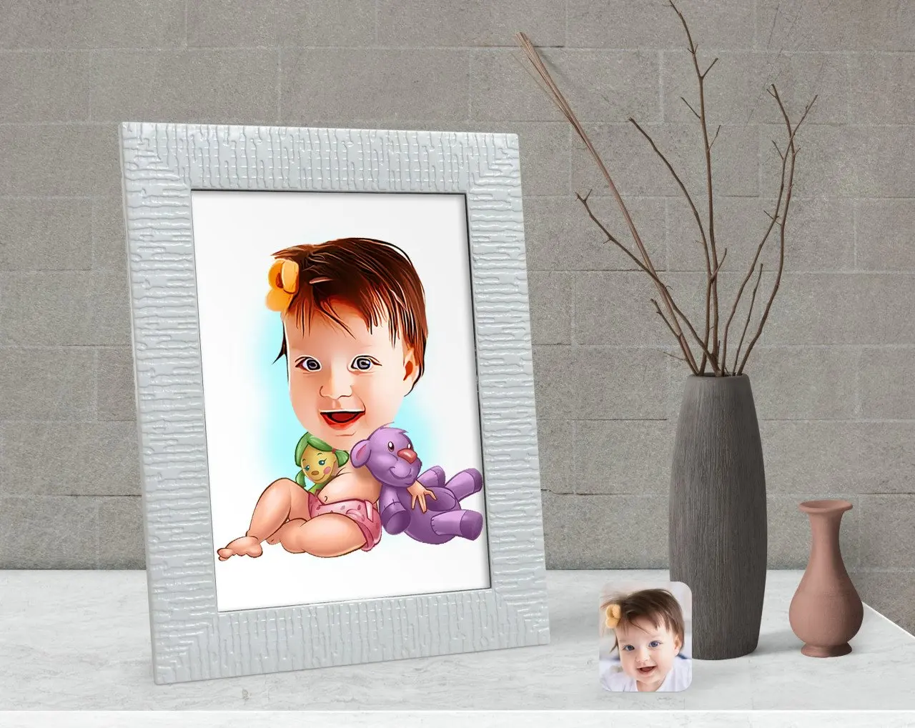 

Персонализированная детская карикатура для декоративных элементов e-2