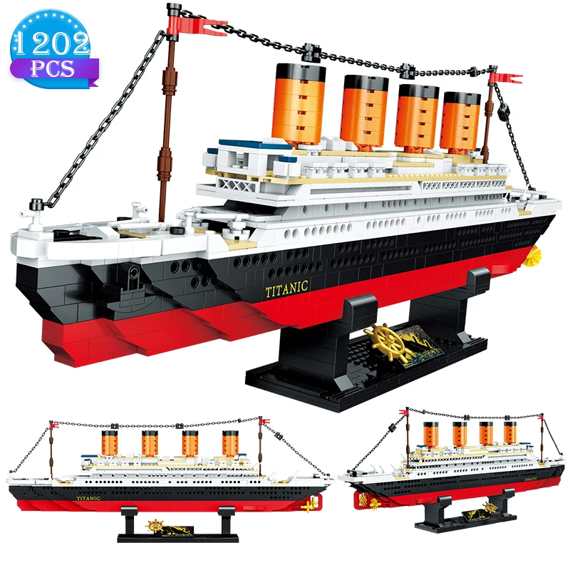 

Creativity Maritime Transport Series Static Building Blocks Titanic Model Assembly Toy Childrens Birthday Christmas Gifts