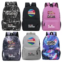2020 now united backpack students school rucksack boys girls cartoon bookbag kids anime knapsack men women teenagers travel bag