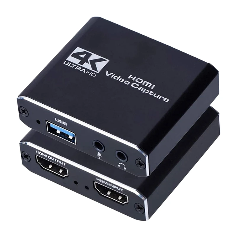 

Карта захвата видео HDMI HD, карта захвата USB, игровой транслятор в реальном времени, микрофон OBS, коробка для записи трансляции в реальном време...