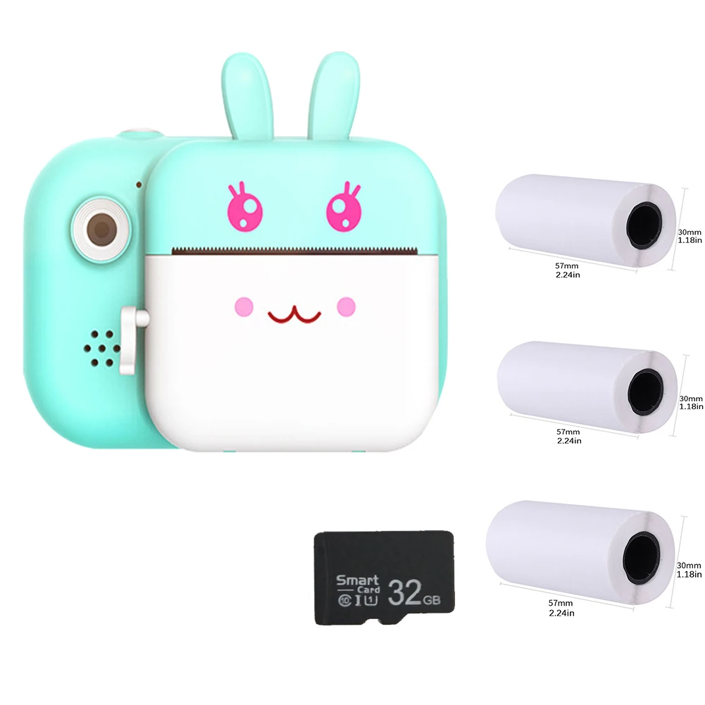 

Kids 32GB Instant Camera For Children Print Camera 1080P HD Digital Camera For Kids Photo Camera Toy Birthday Gift For Girl Boy