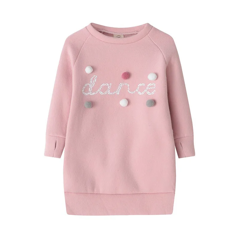 Платье для девочек с милыми буквенными принтами весенне-осенние платья