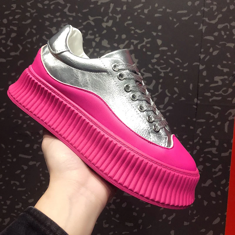 Летняя женская повседневная обувь на платформе необычная Корейская версия |