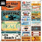 Декоративный Знак Putuo для пляжа, табличка для еды, металлический винтажный жестяной знак, украшение для бара, паба, серфинга, клуба, Приморского декора стен