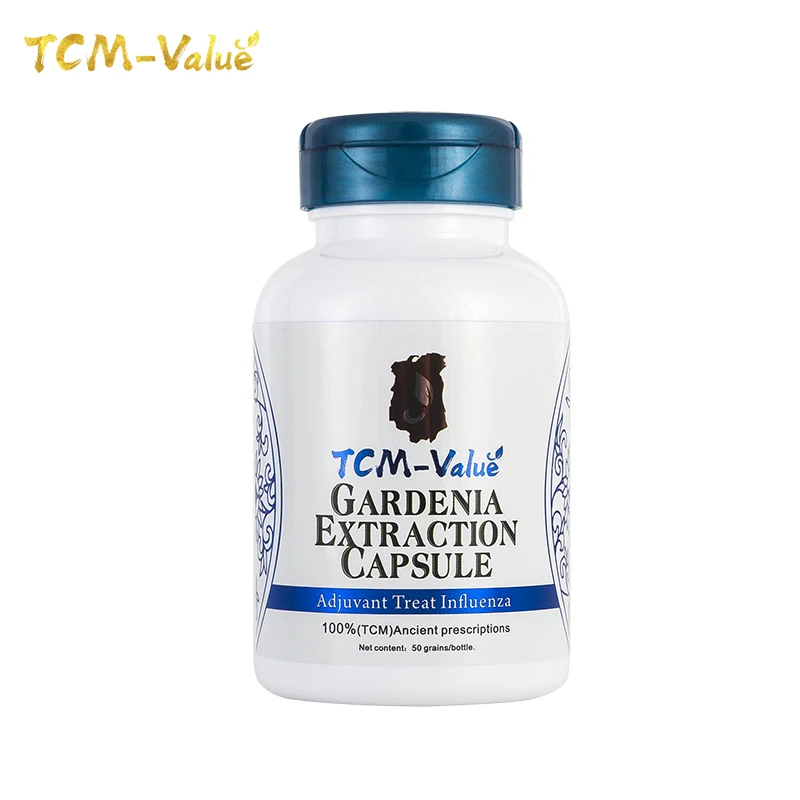 

TCM-Value Gardenia Extraction Capsule, Adjuvant Treat Influenza, Cure General muscle soreness and headache caused by cold, 50pcs