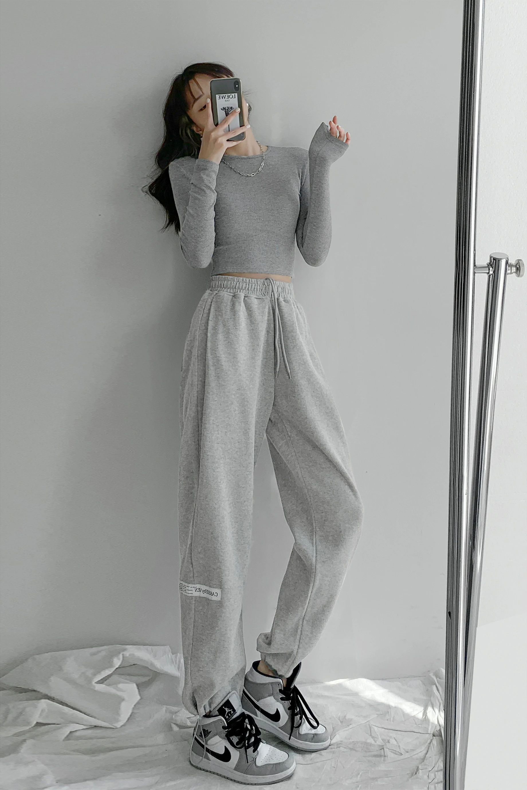 

Loose casual sportswear women's new label drawstring Leggings in 2021