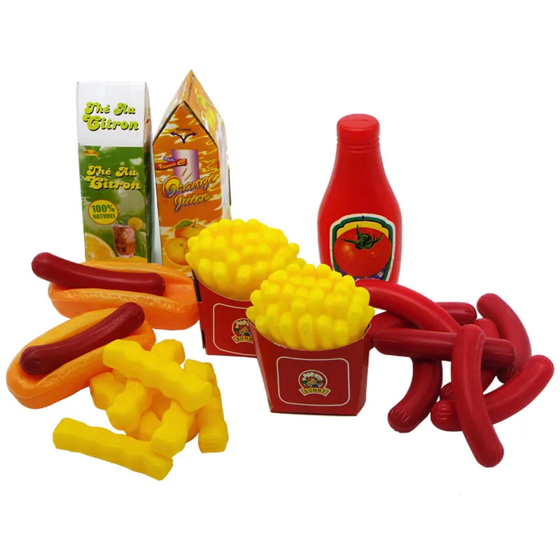 Детские игрушки для ролевых игр имитация кухонной еды картофель фри гамбургер
