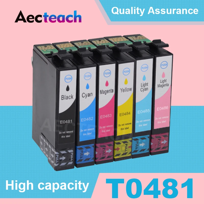 Картридж для принтера EPSON T0481 T0482 T0483 T0484 T0485 T0486 R200 R220 R300 R300M | Компьютеры и офис
