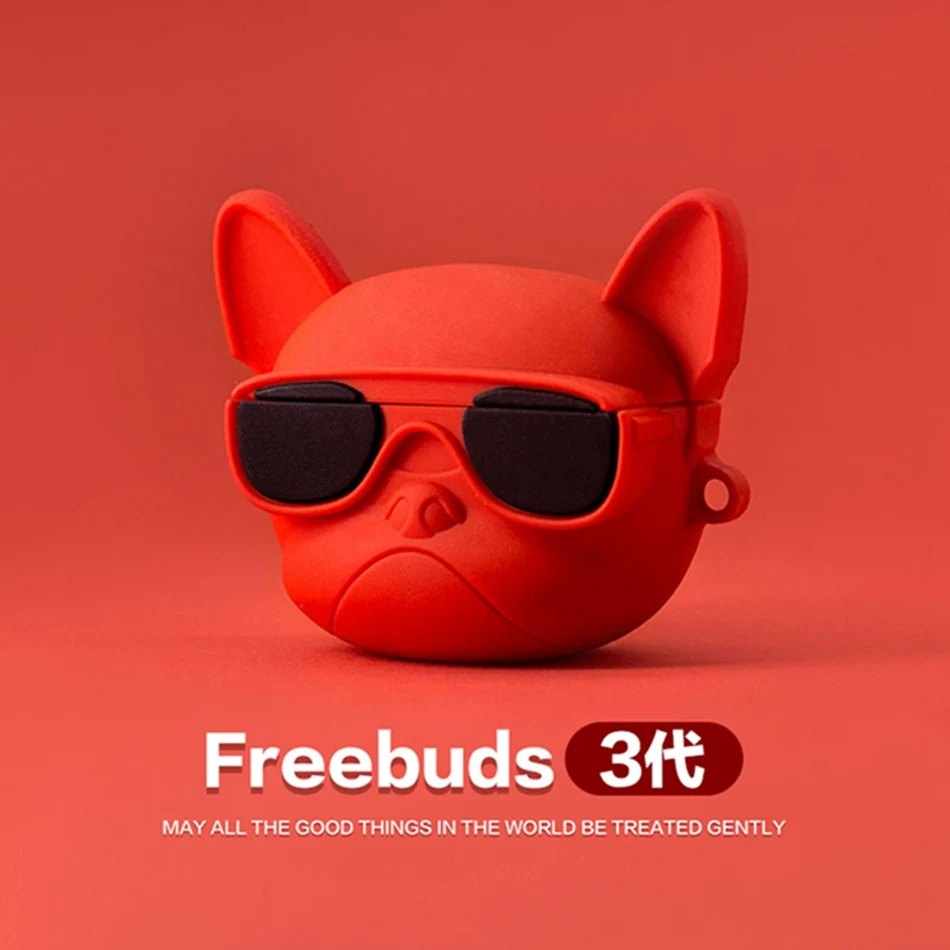 3D мультяшный чехол для наушников для huawei Freebuds 3 чехол милый медведь свинья силиконовый чехол для huawei Freebuds 3 Pro чехол s с брелком