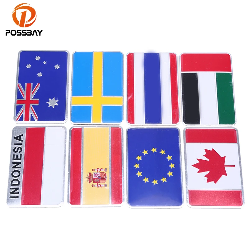 Автомобильные наклейки POSSBAY эмблема национального флага для мотоцикла украшение