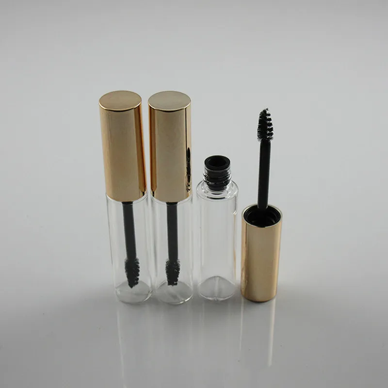 

20pcs 8ml Empty Mascara Tube Eyelash Cream Vial Liquid Bottle Sample Cosmetic Container With Leakproof Inner Gold Cap