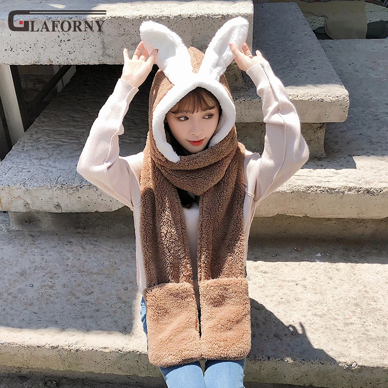 2019 осенне зимняя шапка шарф перчатки Комплект из трех предметов женский