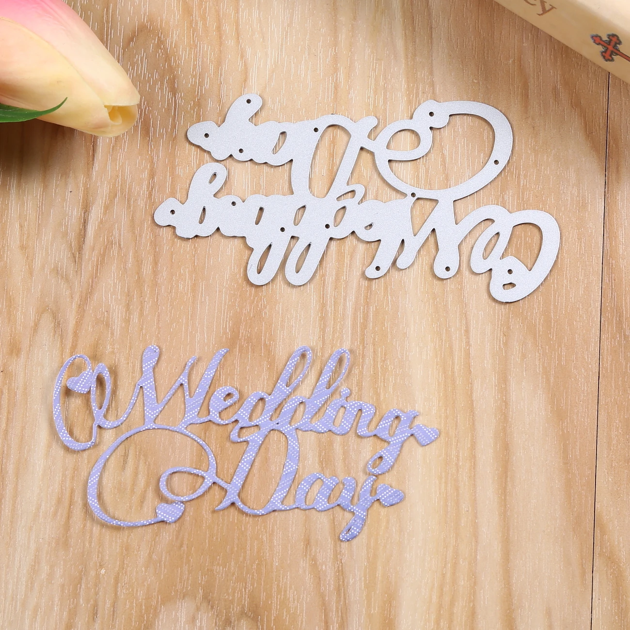 

Letter Wedding Day Metal Cutting Dies For DIY Scrapbooking Decorative and Card Making Embossing Craft 2021 New