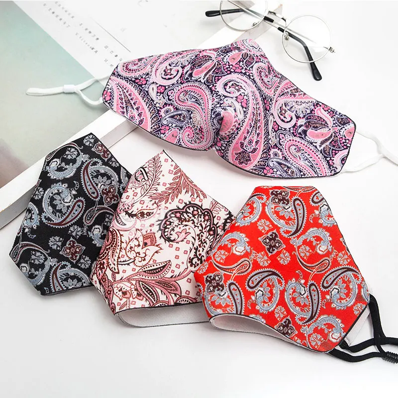 Ветрозащитная многоразовая маска для рта женская лица Повседневная блестящая с