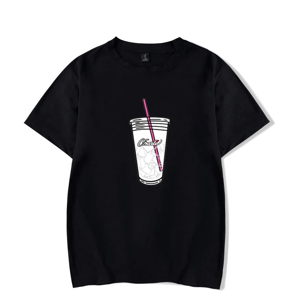 FRDUN TOMMY Ice Coffee Splatter T Shirt для мужчин унисекс Негабаритные O образным вырезом с