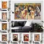 5D DIY алмазная живопись Alphonse Maria Fly четыре сезона Вышивка крестиком Картина Стразы Декор для дома ручной работы